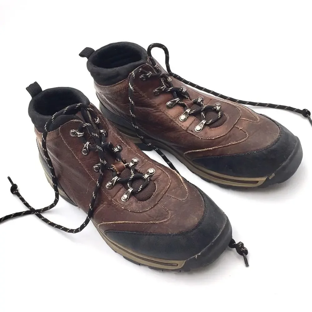 Timberland boys size 7 hiking shoes brown leather